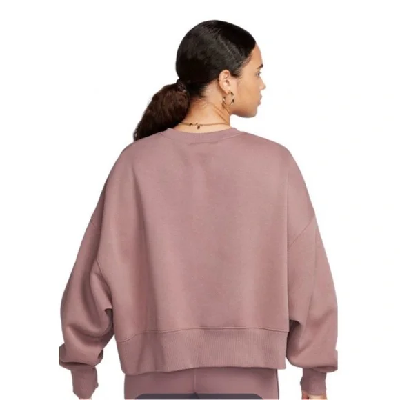 NIKE PHOENIX FLEECE OVER-OVERSIZED CREW-NECK SWEATSHIRT - Picture 2 of 4